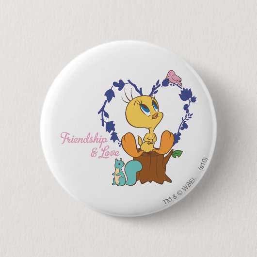 TWEETY™ "Vriendschap en Liefde" Ronde Button 5,7 Cm (Voorkant)