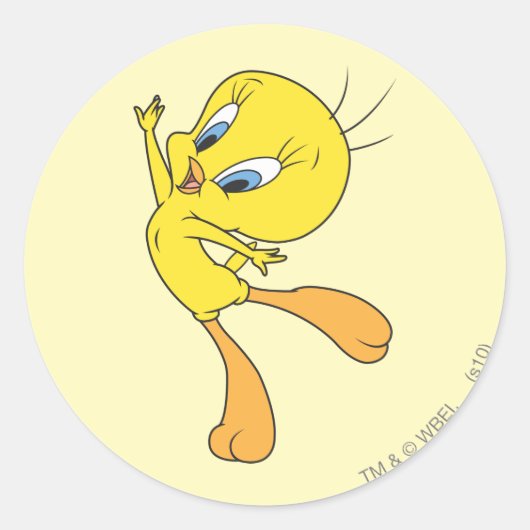 TWEETY™ Zie me vliegen Ronde Sticker (Voorkant)