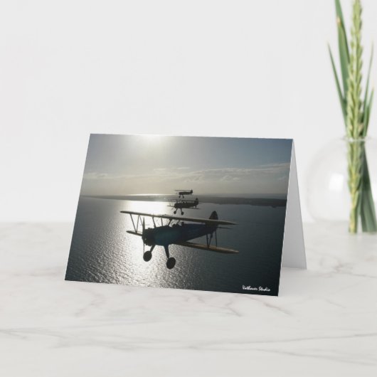 tweevlakvliegtuigen in formatie kaart (Voorkant)