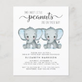 Tweevoudig babydrager met schoeisel Uitnodiging (Voorkant)