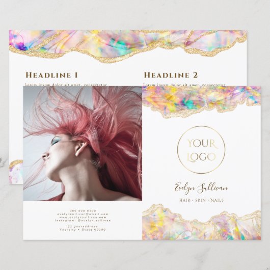 tweevoudig brochure over optisch ontwerp (Voorkant / Achterkant)