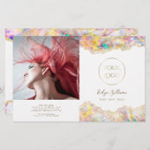 tweevoudig brochure over optisch ontwerp (Voorkant / Achterkant)