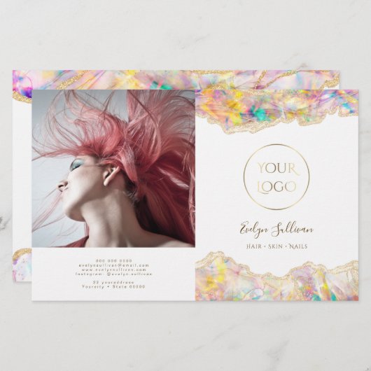 tweevoudig brochure over optisch ontwerp (Voorkant / Achterkant)