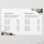 Tweevoudig brochure voor zwart marmerontwerp (Achterkant)