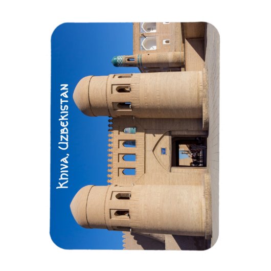 Tweevoudig getwijnd West Gate - Khiva, Oezbekistan Magneet (Verticaal)