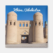 Tweevoudig getwijnd West Gate - Khiva, Oezbekistan Magneet (Voorkant)