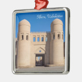 Tweevoudig getwijnd West Gate - Khiva, Oezbekistan Metalen Ornament (Links)