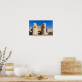 Tweevoudig getwijnd West Gate - Khiva, Oezbekistan Poster (Keuken)