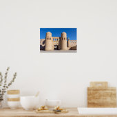 Tweevoudig getwijnd West Gate - Khiva, Oezbekistan Poster (Keuken)