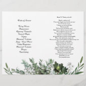 Tweevoudig groen blad Begrafenisprogramma Flyer (Achterkant)