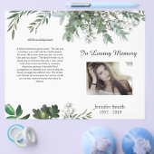 Tweevoudig groen blad Begrafenisprogramma Flyer (Enkel)