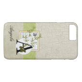 Tweevoudig monogram bijtend gekraakt Case-Mate iPhone case (Achterkant (Horizontaal))