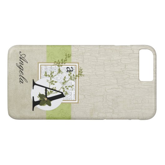 Tweevoudig monogram bijtend gekraakt Case-Mate iPhone case (Achterkant (Horizontaal))