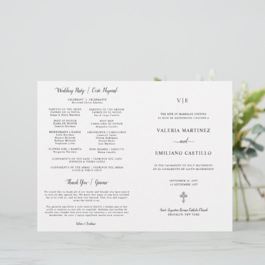 Tweevoudig Spaans katholiek huwelijksprogramma (Staand voorkant)