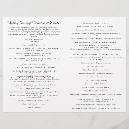 Tweevoudig Spaans katholiek huwelijksprogramma (Achterkant)