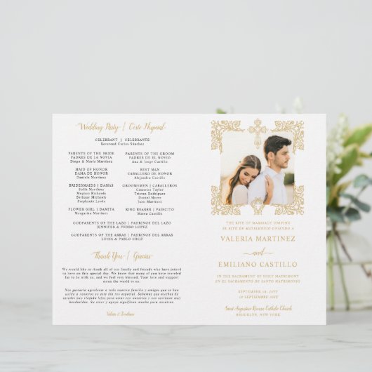 Tweevoudig Spaans katholiek huwelijksprogramma (Staand voorkant)