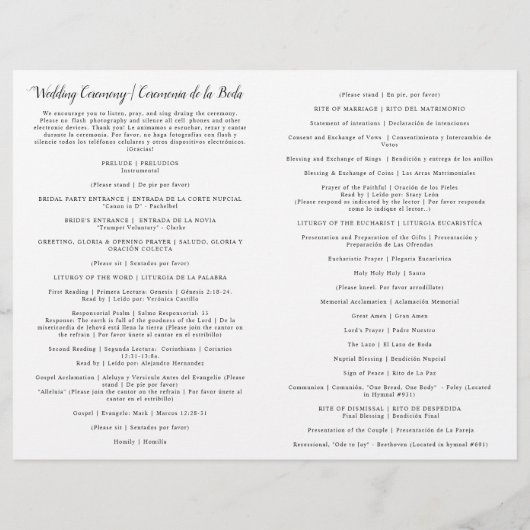 Tweevoudig Spaans katholiek huwelijksprogramma (Achterkant)