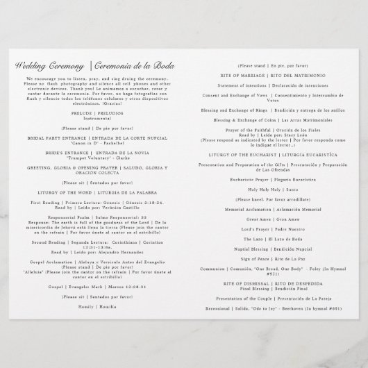 Tweevoudig Spaans katholiek huwelijksprogramma (Achterkant)