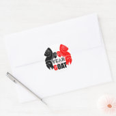 Tweevoudige Chinese Geitenvlees: Zodiac Round Stic Ronde Sticker (Envelop)