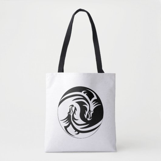 Tweevoudige Draken Tote Bag (Voorkant)