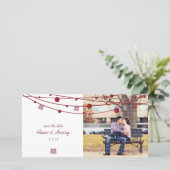 Tweevoudige Geluks Lantaarns Trouwen Bewaar de Dat Save The Date (Staand voorkant)