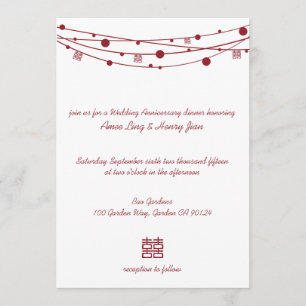 Tweevoudige Gelukskaarsen Huwelijksjubileum Kaart