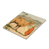 Tweevoudige Hump Camel in de Mongoolse woestijn Tegeltje (Zijkant)