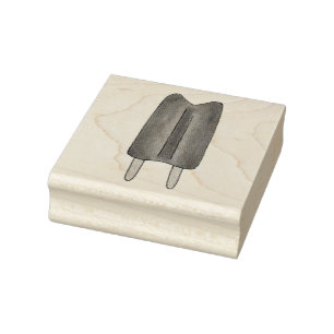 Tweevoudige Pop Popsicles, bevroren Ice Lolly Trea Rubberstempel