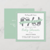 Tweevoudige stellen tonen grijze haarden Genderneu Kaart (Voorkant / Achterkant)