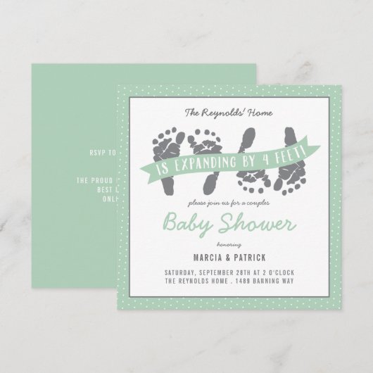 Tweevoudige stellen tonen grijze haarden Genderneu Kaart (Voorkant / Achterkant)