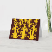 Tweevoudige sterren - Amber op Dk Brown Feestdagen Kaart (Achterkant)