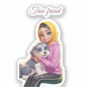 Tweevoudige vriendschap  sticker (Voorkant)