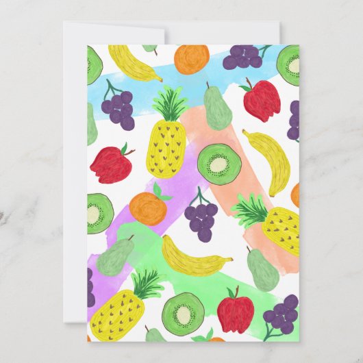 Tweevoudige vruchtendraf kleurig gekleurd fruit 2e kaart (Achterkant)