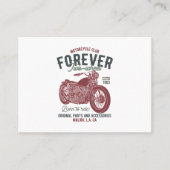 tweewielige motorfiets visitekaartje (Voorkant)