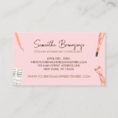 Tweezer Curler Extensions Wimper Pink Girl Visitekaartje (Achterkant)