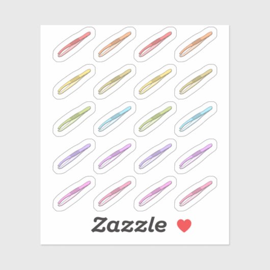 Tweezers Eyebrows Beauty Salon Reminder Planner Sticker (Vel)