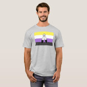 Tweeziel Non-binair Pride-vlag T-shirt (Voorkant volledig)