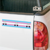 Tweeziel Trans Pride Vlag Bumpersticker (Op Truck)