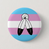 Tweeziel Trans Pride Vlag Ronde Button 5,7 Cm (Voorkant)
