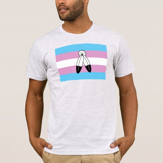 Tweeziel Trans Pride Vlag T-shirt (Voorkant)