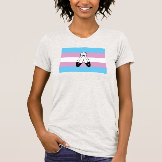 Tweeziel Trans Pride Vlag T-shirt (Voorkant)