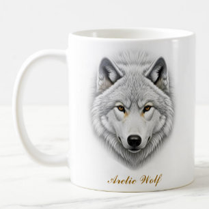 Tweezijdig Arctic Wolf Coffee Mok ontwerp