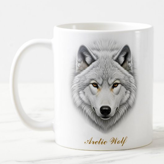 Tweezijdig Arctic Wolf Coffee Mok ontwerp
