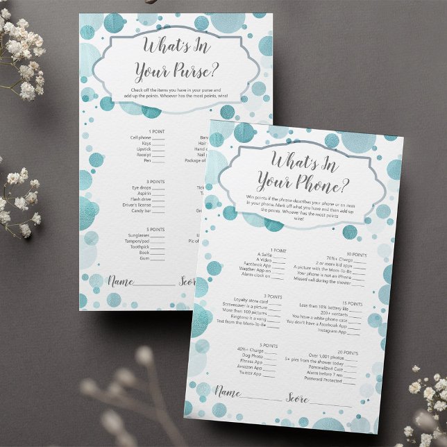 Tweezijdig Baby shower spel, wat zit er in je tele (Creator heeft geüpload)