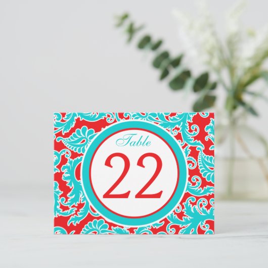 Tweezijdig Blauw, Rood, Wit het Aantal van de Lijs Briefkaart (Staand voorkant)