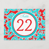 Tweezijdig Blauw, Rood, Wit het Aantal van de Lijs Briefkaart (Achterkant)