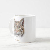 Tweezijdig Bobcat Coffee Mok ontwerp (Voorkant links)