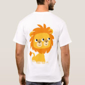 Tweezijdig, de dunste cartoon leeuw T-shirt (achte (Achterkant)