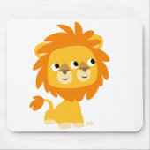 Tweezijdig de kleinste cartoon leeuw mousepad muismat (Voorkant)
