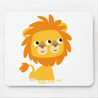 Tweezijdig de kleinste cartoon leeuw mousepad muismat